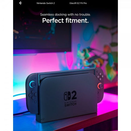 Spigen Nintendo Switch 2 Skærmbeskyttelse GLAS.tR EZ Fit Pro 2-pak