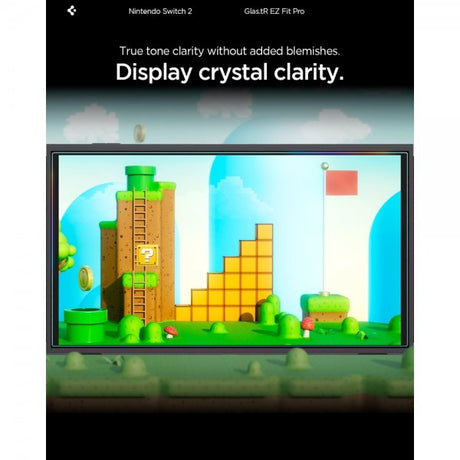 Spigen Nintendo Switch 2 Skærmbeskyttelse GLAS.tR EZ Fit Pro 2-pak