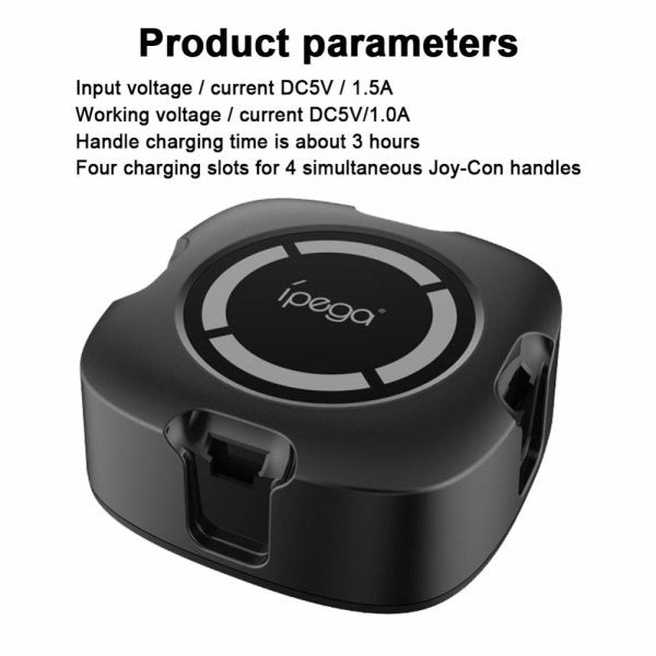 Ipega Nintendo Switch Joy-Con 4-i-1 Opladningsdock