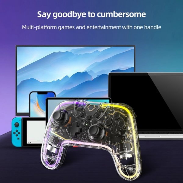 Aolion Nintendo Switch Spilkontrol Klar RGB