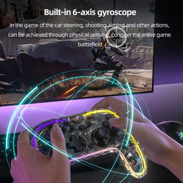 Aolion Nintendo Switch Spilkontrol Klar RGB