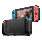 Nintendo Switch skal børstet kulfibertekstur sort