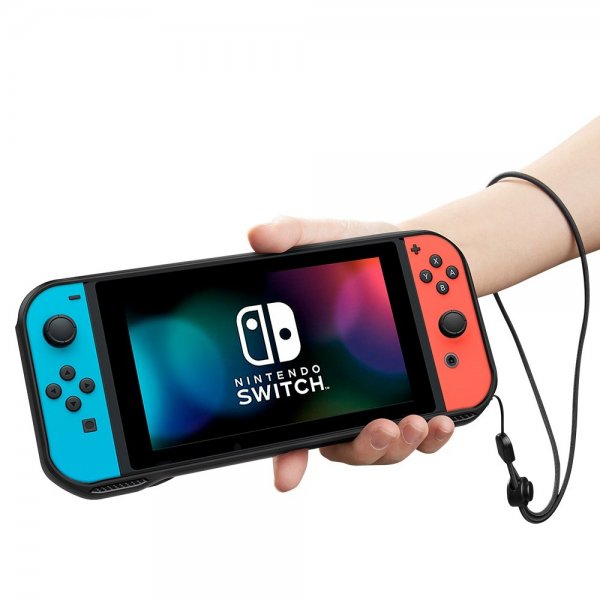 Spigen Nintendo Switch Etui Rugged Armor Mat Sort