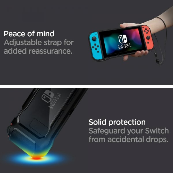 Spigen Nintendo Switch Etui Rugged Armor Mat Sort