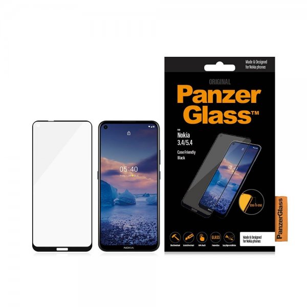 PanzerGlass Nokia 3.4/5.4 Skærmbeskyttelse Edge-to-Edge Case Friendly