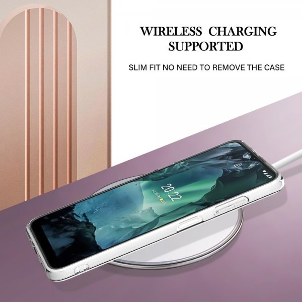 Nokia G11/G21 Cover Marmor Mønster Rosa Hvid
