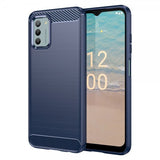 Nokia G22 Cover Børstet Kulfibertekstur Blå