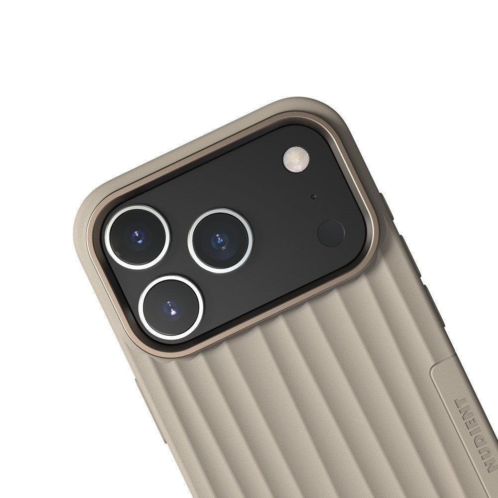 Nudient iPhone 17 Pro/iPhone 18 Pro Cover Bold Case MagSafe Linen Beige