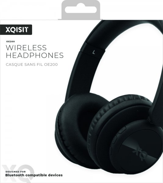 Xqisit oE200 Trådløse On-Ear Hovedtelefoner Sort
