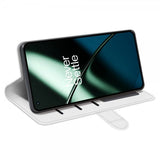 OnePlus 11 Etui Lædertekstur Hvid
