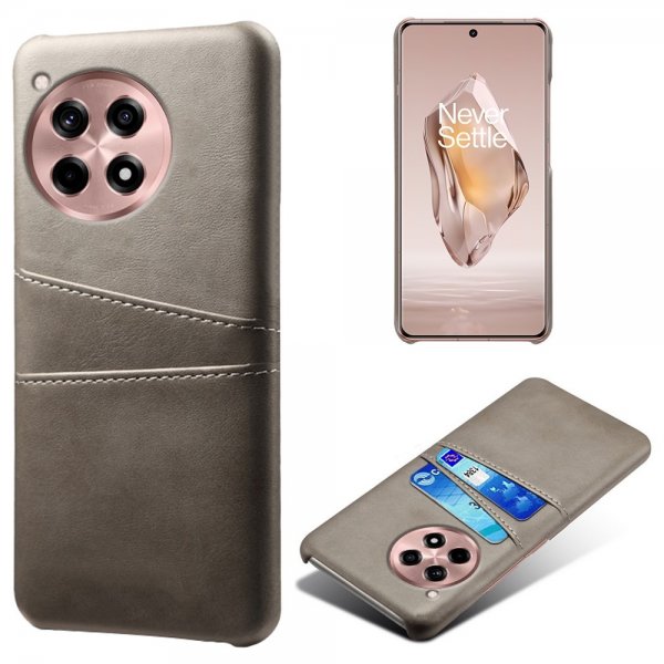 OnePlus 12R Cover med to kortlommer Grå