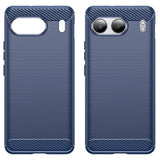 OnePlus Nord 4 Cover Børstet Kulfibertekstur Blå