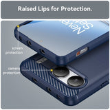 OnePlus Nord 4 Cover Børstet Kulfibertekstur Blå