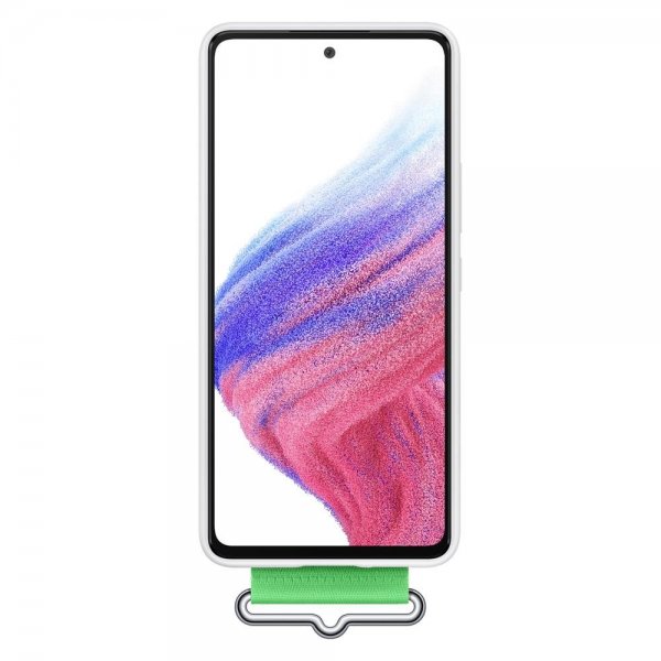Samsung Original Galaxy A53 5G Cover Silikone Cover med Rem Hvid