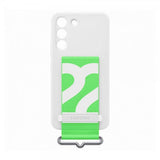 Samsung Original Galaxy S22 Cover Silikone Cover med Rem Hvid