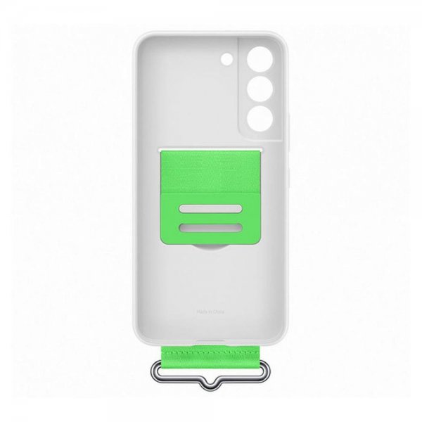 Samsung Original Galaxy S22 Cover Silikone Cover med Rem Hvid
