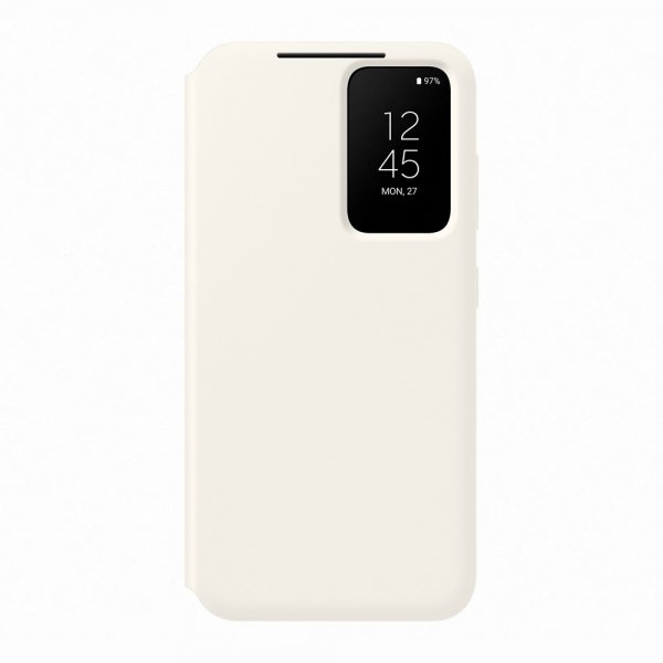 Samsung Original Galaxy S23 Plus Cover Smart View Wallet Case Cream