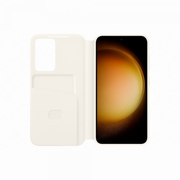 Samsung Original Galaxy S23 Cover Smart View Wallet Case Cream