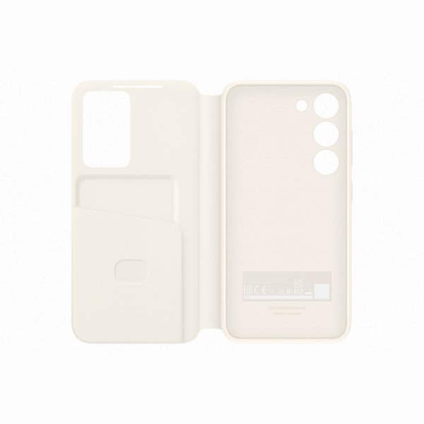 Samsung Original Galaxy S23 Cover Smart View Wallet Case Cream