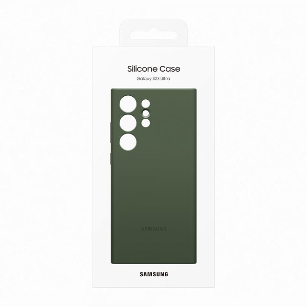 Samsung Original Galaxy S23 Ultra Cover Silikone Cover Khaki