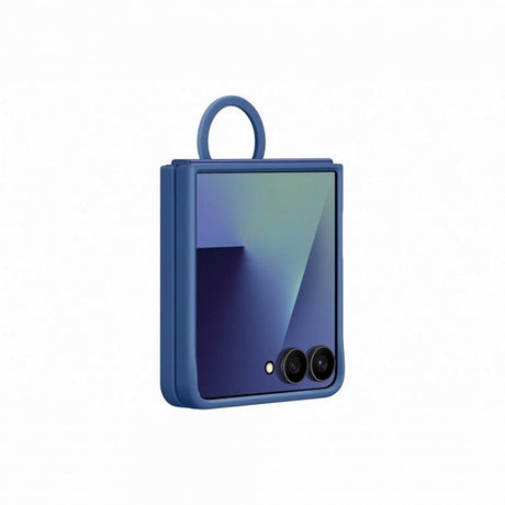 Samsung Original Galaxy Z Flip 7 Cover Ring Case Silikone Blå