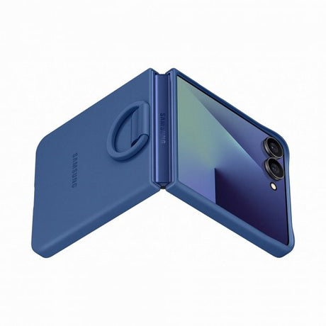 Samsung Original Galaxy Z Flip 7 Cover Ring Case Silikone Blå