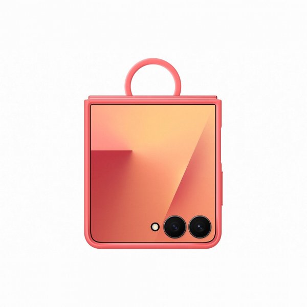 Samsung Original Galaxy Z Flip 7 Cover Ring Case Silikone Rød