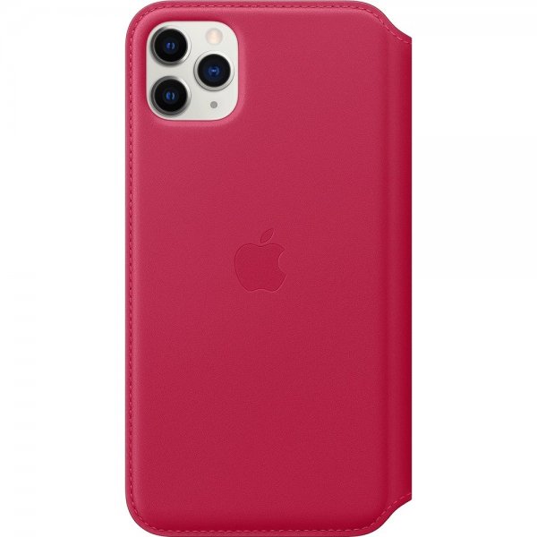 Apple Original iPhone 11 Pro Max Etui Leather Folio Raspberry