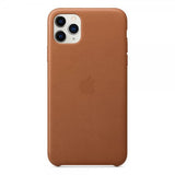 Apple Original iPhone 11 Pro Max Cover Leather Case Brun