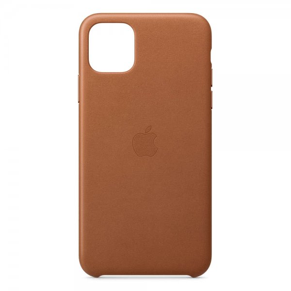 Apple Original iPhone 11 Pro Max Cover Leather Case Brun