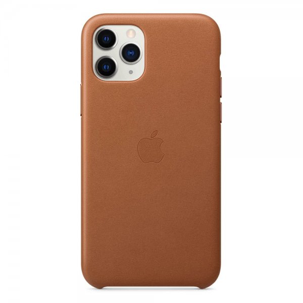 Apple Original iPhone 11 Pro Cover Leather Case Saddle Brown