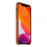 Apple Original iPhone 11 Pro Cover Leather Case Saddle Brown