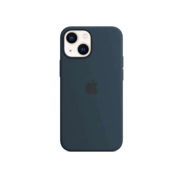 Apple Original iPhone 13 Mini Cover Silikoneetui MagSafe Blækblå