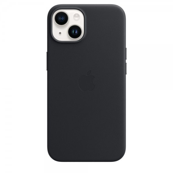 Apple Original iPhone 14 Plus Cover Leather Case MagSafe Midnatt