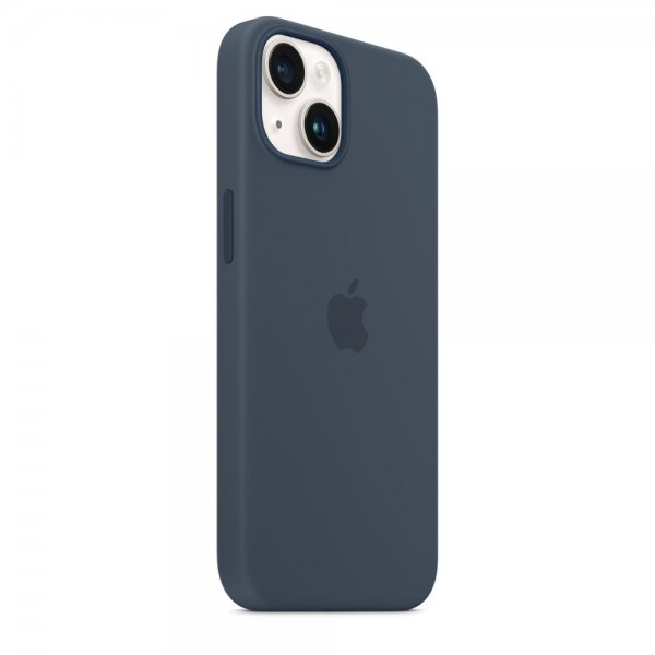 Apple Original iPhone 14 Plus Cover Silikone Etui MagSafe Stormblå