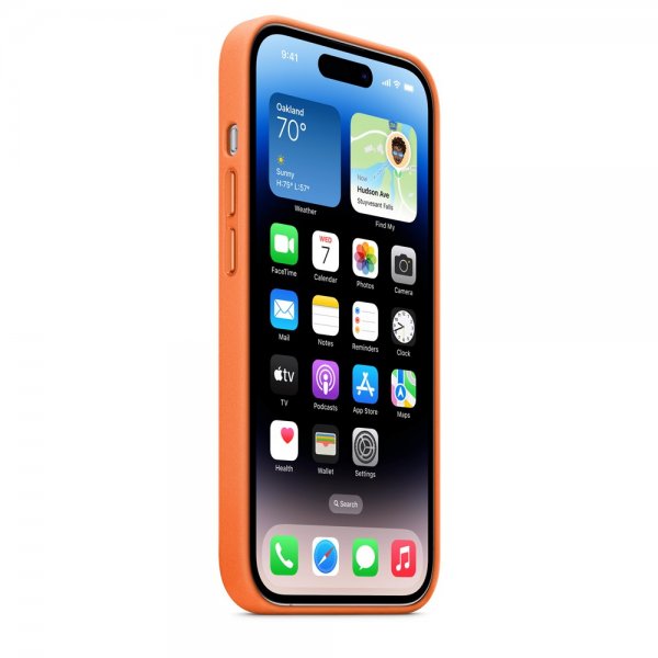 Apple Original iPhone 14 Pro Max Cover Lædercover MagSafe Orange