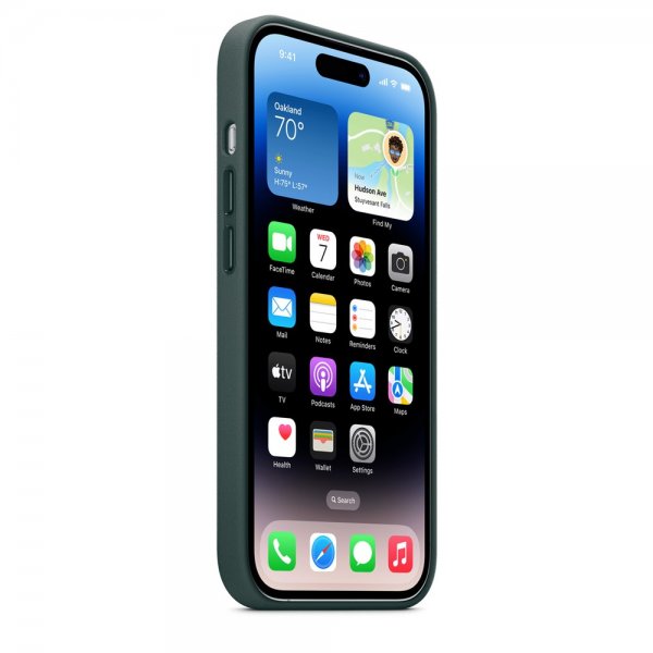 Apple Original iPhone 14 Pro Max Cover Lædercover MagSafe Skovgrøn