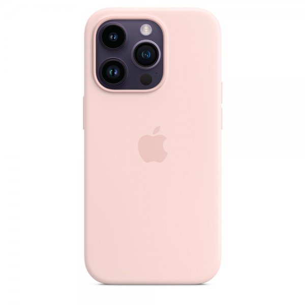 Apple Original iPhone 14 Pro Max Cover Silikone Case MagSafe Kridtrose