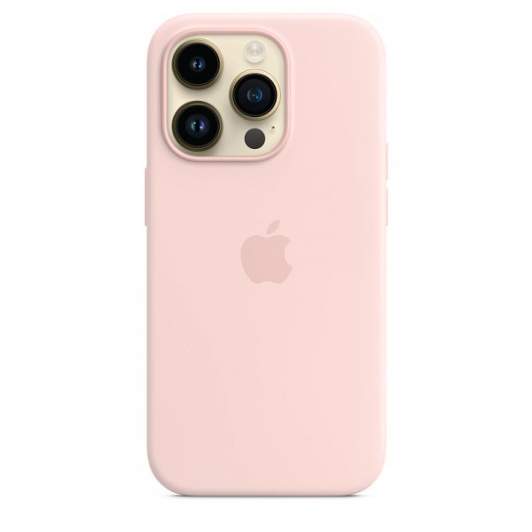 Apple Original iPhone 14 Pro Max Cover Silikone Case MagSafe Kridtrose