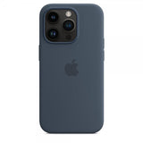 Apple Original iPhone 14 Pro Max Cover Silicone Case MagSafe Storm Blue