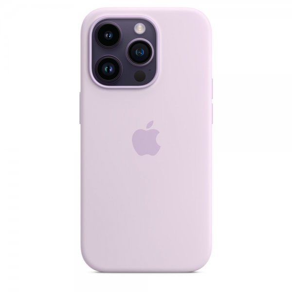 Apple Original iPhone 14 Pro Max Cover Silicone Case MagSafe Lilac