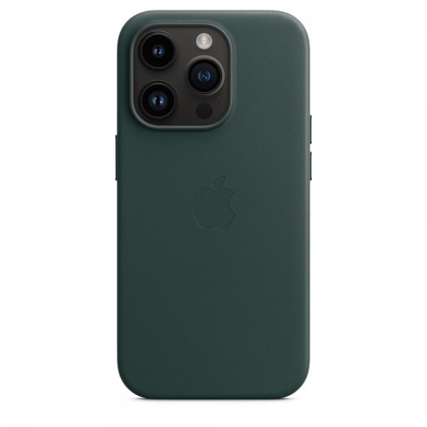 Apple Original iPhone 14 Pro Cover Lædercover MagSafe Skovgrøn