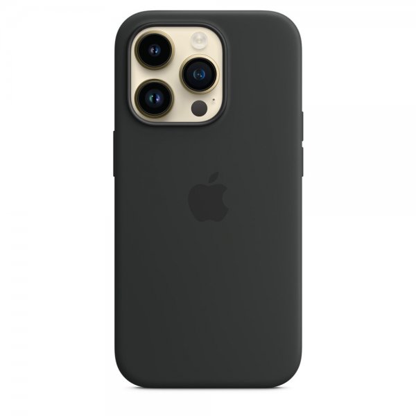 Apple Original iPhone 14 Pro Cover Silicone Case MagSafe Midnatt
