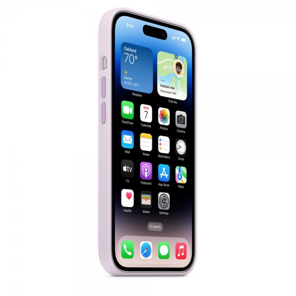 Apple Original iPhone 14 Pro Cover Silikoneetui MagSafe Syrenblå