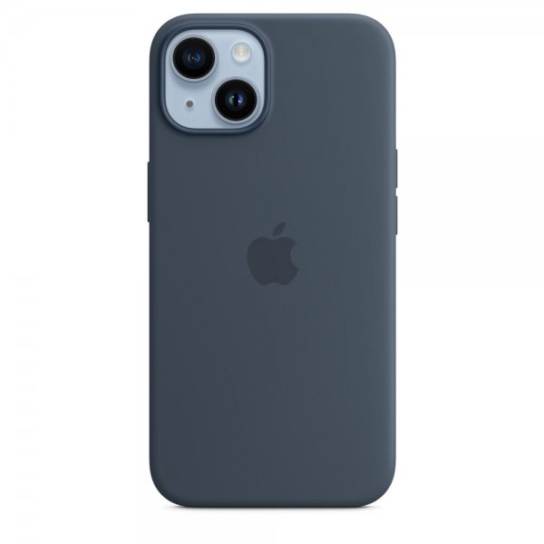 Apple Original iPhone 14 Cover Silicone Case MagSafe Stormblå