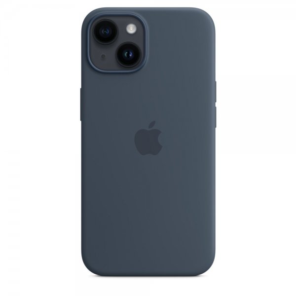 Apple Original iPhone 14 Cover Silicone Case MagSafe Stormblå