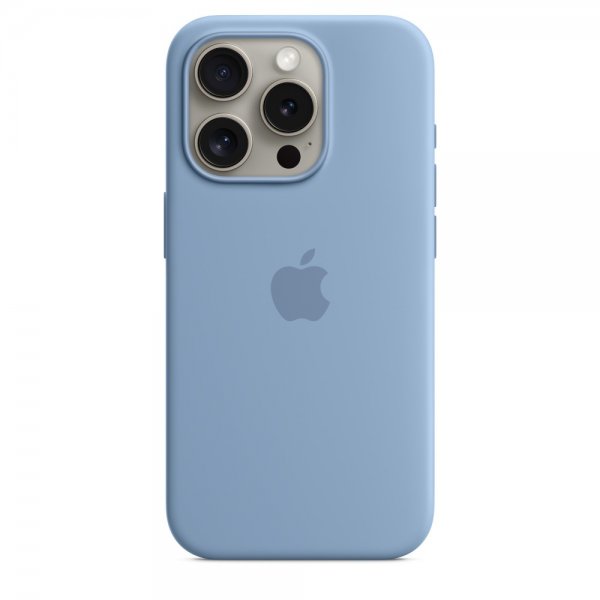Apple Original iPhone 15 Pro Max Cover Silikone MagSafe Vinterblå