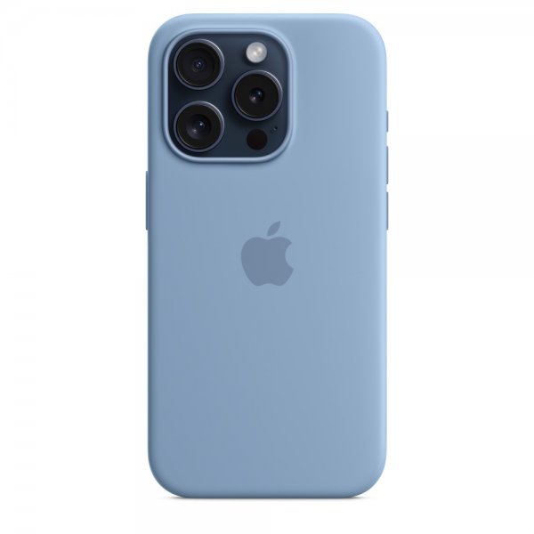 Apple Original iPhone 15 Pro Max Cover Silikone MagSafe Vinterblå