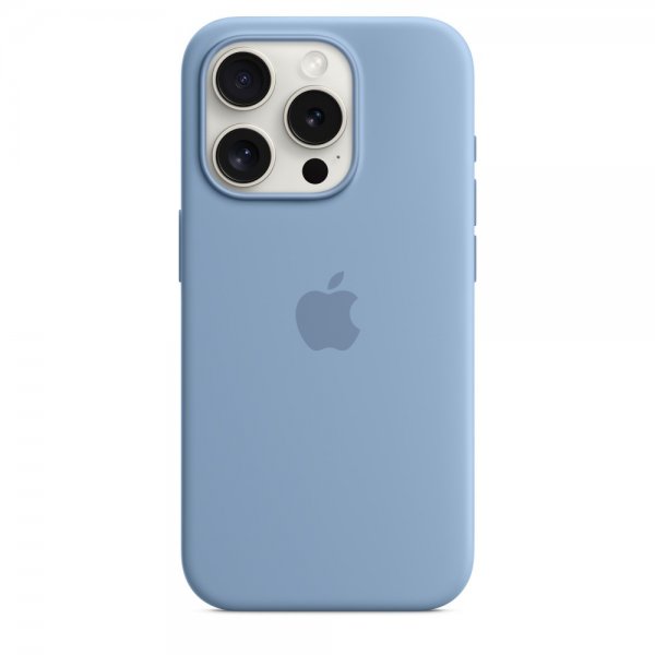 Apple Original iPhone 15 Pro Max Cover Silikone MagSafe Vinterblå
