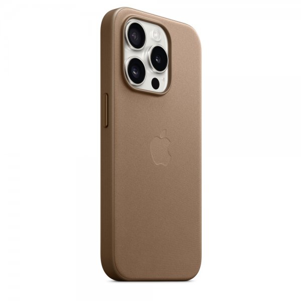 Apple Original iPhone 15 Pro Cover FineWoven MagSafe Taupe